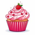 Cupcake Illustration: Sweet and Whimsical Digital Art for Baking Enthusiasts