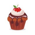 Cupcake isolated on a white background Royalty Free Stock Photo