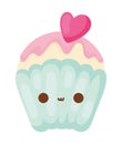 cupcake kawaii sweet food icon