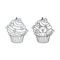 Cupcake and kitten Royalty Free Stock Photo