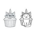 Cupcake and kitten Royalty Free Stock Photo