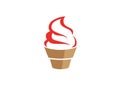 Cupcake Kuchen for logo design illustration, sweet and creamy cake