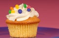 Cupcake with lemon buttercream Royalty Free Stock Photo