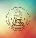 Cupcake logo sticker