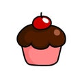 Cupcake logo vector illustration