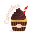 Cupcake or muffin illustration