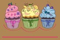 Cupcake or muffin with space for text