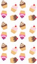 cupcake pattern seamless Royalty Free Stock Photo