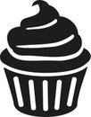 Cupcake pictogram vector Royalty Free Stock Photo
