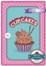 Cupcake poster. Retro Vintage design