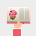 Cupcake recipe book Royalty Free Stock Photo