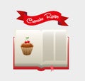 Cupcake recipe book Royalty Free Stock Photo