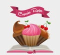 Cupcake recipe book Royalty Free Stock Photo