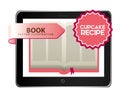 Cupcake recipe book Royalty Free Stock Photo