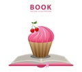 Cupcake recipe book Royalty Free Stock Photo
