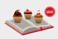 Cupcake recipe book Royalty Free Stock Photo