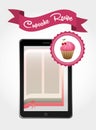 Cupcake recipe book Royalty Free Stock Photo