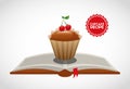 Cupcake recipe book Royalty Free Stock Photo