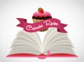Cupcake recipe book Royalty Free Stock Photo