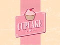 Cupcake retro design