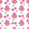 Cupcake retro fabric