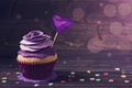 Cupcake with rose Royalty Free Stock Photo