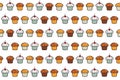 Cupcake seamless pattern