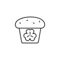 Cupcake, shamrock icon. Simple thin line, outline vector of Saint Patrick\'s Day icons for UI and UX, website or mobile applicatio Royalty Free Stock Photo