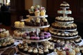 cupcake tower, with several different flavors and designs Royalty Free Stock Photo