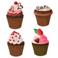 Cupcake valentine chocolate set