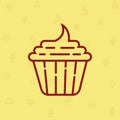 Cupcake. Vector illustration decorative design Royalty Free Stock Photo