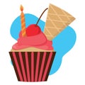 cupcake. Vector illustration decorative design Royalty Free Stock Photo