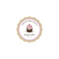 Cupcake Vector Logo Template. Logo for Cake Shop, Sticker, Label, etc Royalty Free Stock Photo