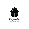 Cupcake Vector Logo Template. Logo for Cake Shop, Sticker, Label, etc Royalty Free Stock Photo