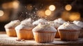 Delicate Dusting: Beautifully Backlit Cupcakes With Powdered Sugar