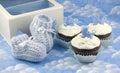 Cupcakes and Baby Booties for Boy