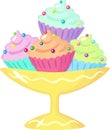 Cupcakes in the bowl Royalty Free Stock Photo