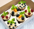 Cupcakes in a box Royalty Free Stock Photo