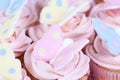 Cupcakes with butterflies Royalty Free Stock Photo