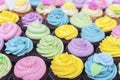 Cupcakes With Colorful Icing or Frosting Royalty Free Stock Photo