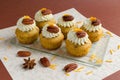 Pecan nuts cupcake set