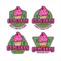 Cupcakes design premium logo collection-1