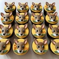 Australian Landscape Cupcakes With Deer Heads And Leaves