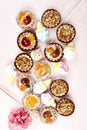 Cupcakes filled with fresh fruits. Royalty Free Stock Photo