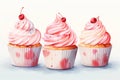 Cupcakes food background party bakery cakes sweet dessert pink birthday cream celebrate