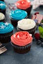 Cupcakes for the Fourth of July Royalty Free Stock Photo