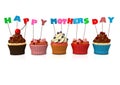 Cupcakes Happy Mothersday Royalty Free Stock Photo