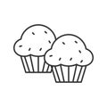 Cupcakes linear icon