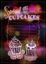 Cupcakes menu list design