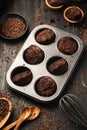 Cupcakes, muffins in a baking pan Royalty Free Stock Photo